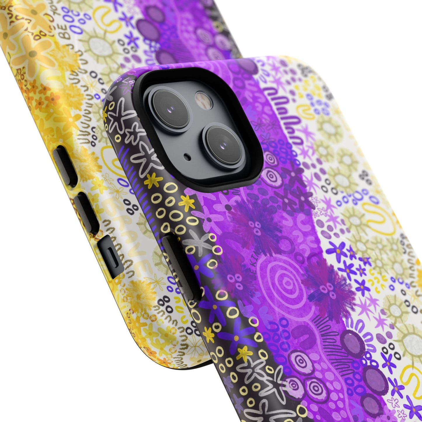 Aboriginal Art | Be yourself | Non-Binary Flag”Pride Flag | Tough Mag Safe Case