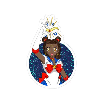 Sailor Girl Space Magic Kiss-Cut Sticker — Anime Magical Girl Decal