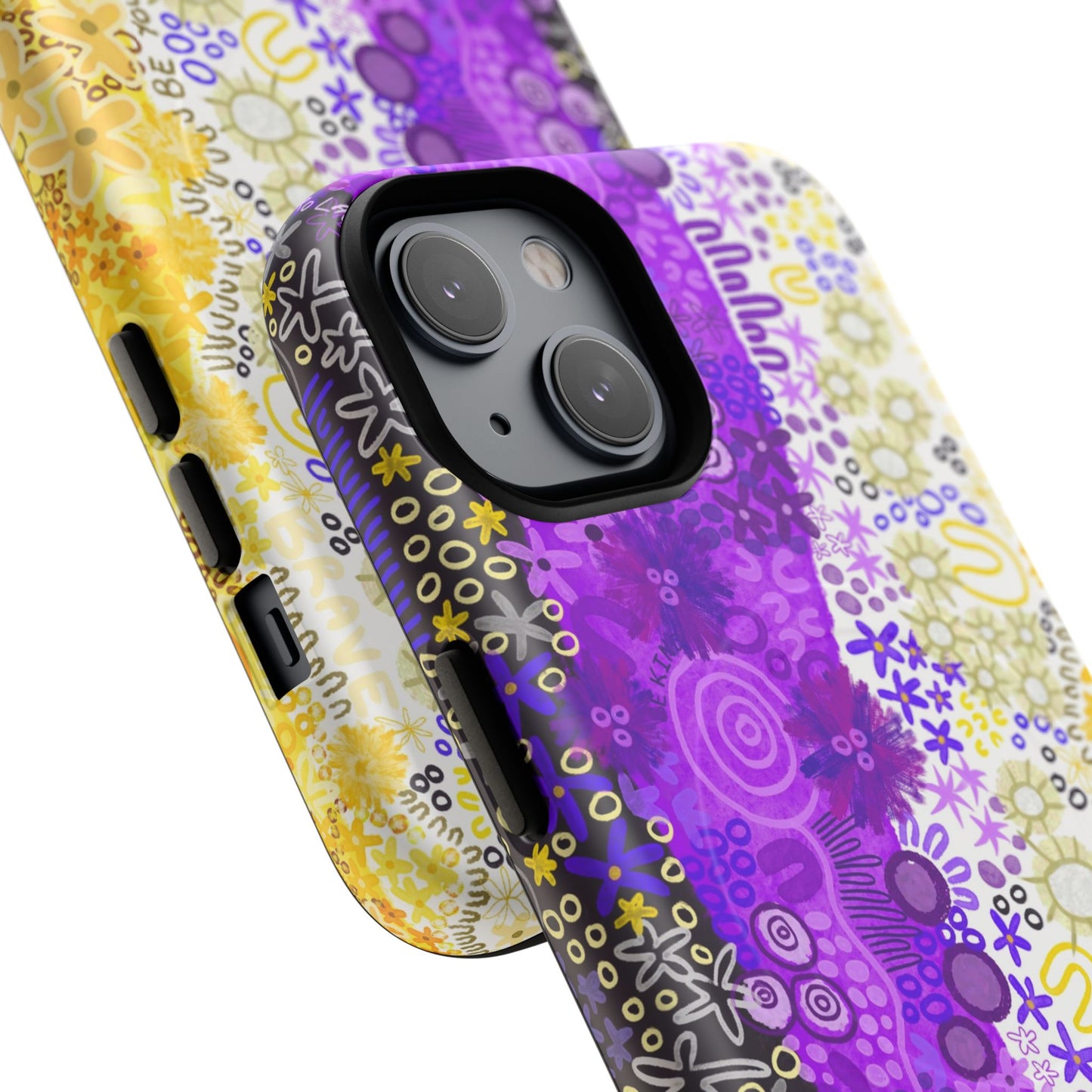 Aboriginal Art | Be yourself | Non-Binary Flag”Pride Flag | Tough Mag Safe Case