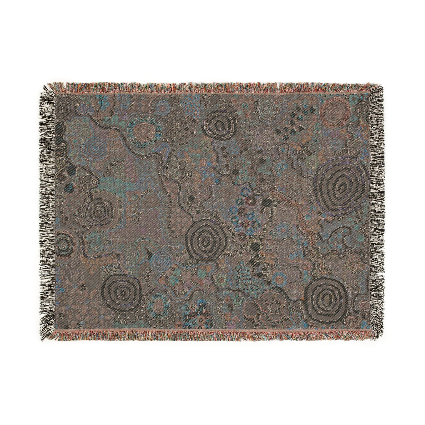 Aboriginal Art | Together We Thrive: A Tapestry of Unity | 100% cotton Cozy Woven Blanket  