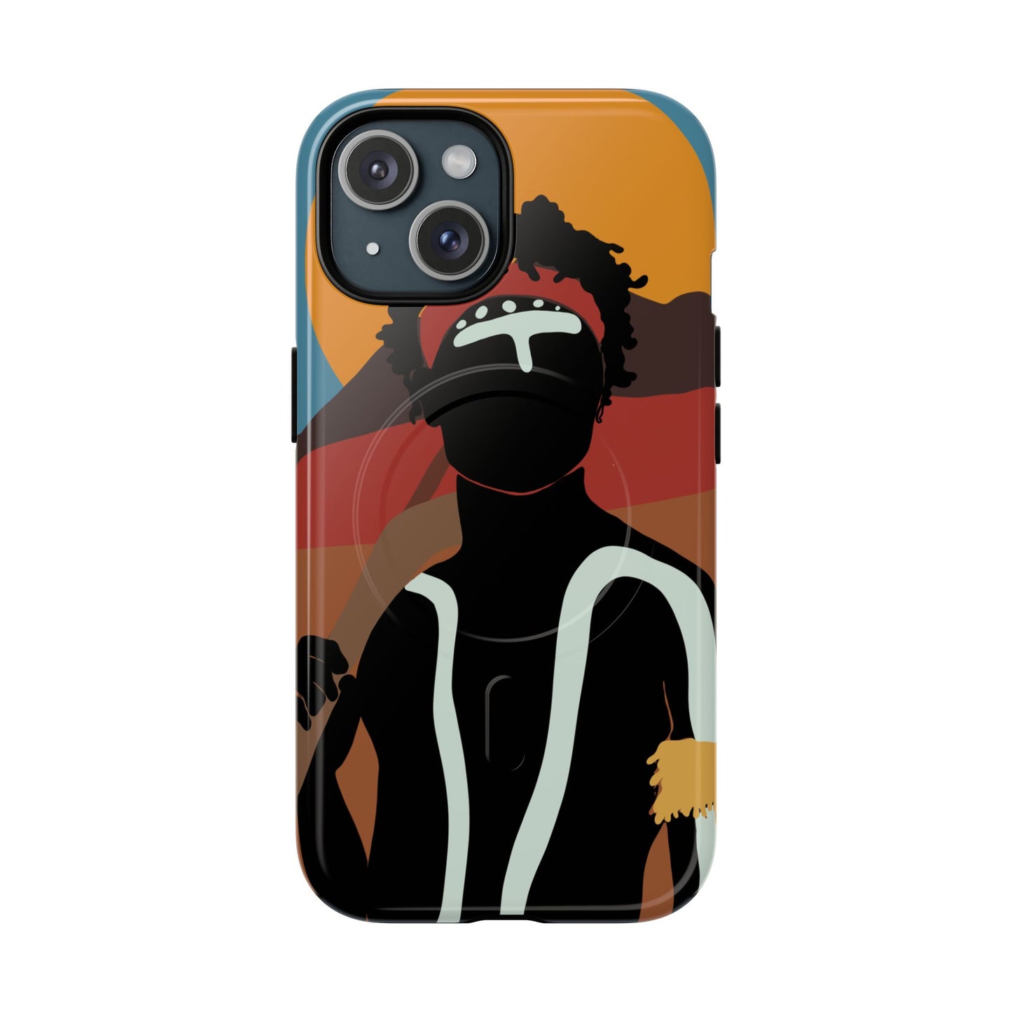Aboriginal Art | Dreamtime Warrior | Tough Mag Safe Case