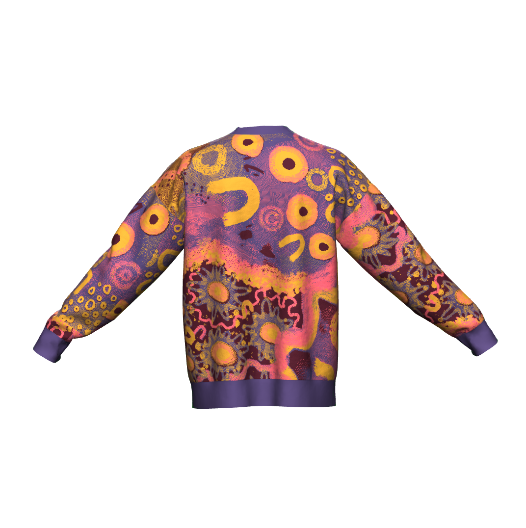 Aboriginal Art |  Evoking Emotion | Unisex Knit Sweater "Pullover"