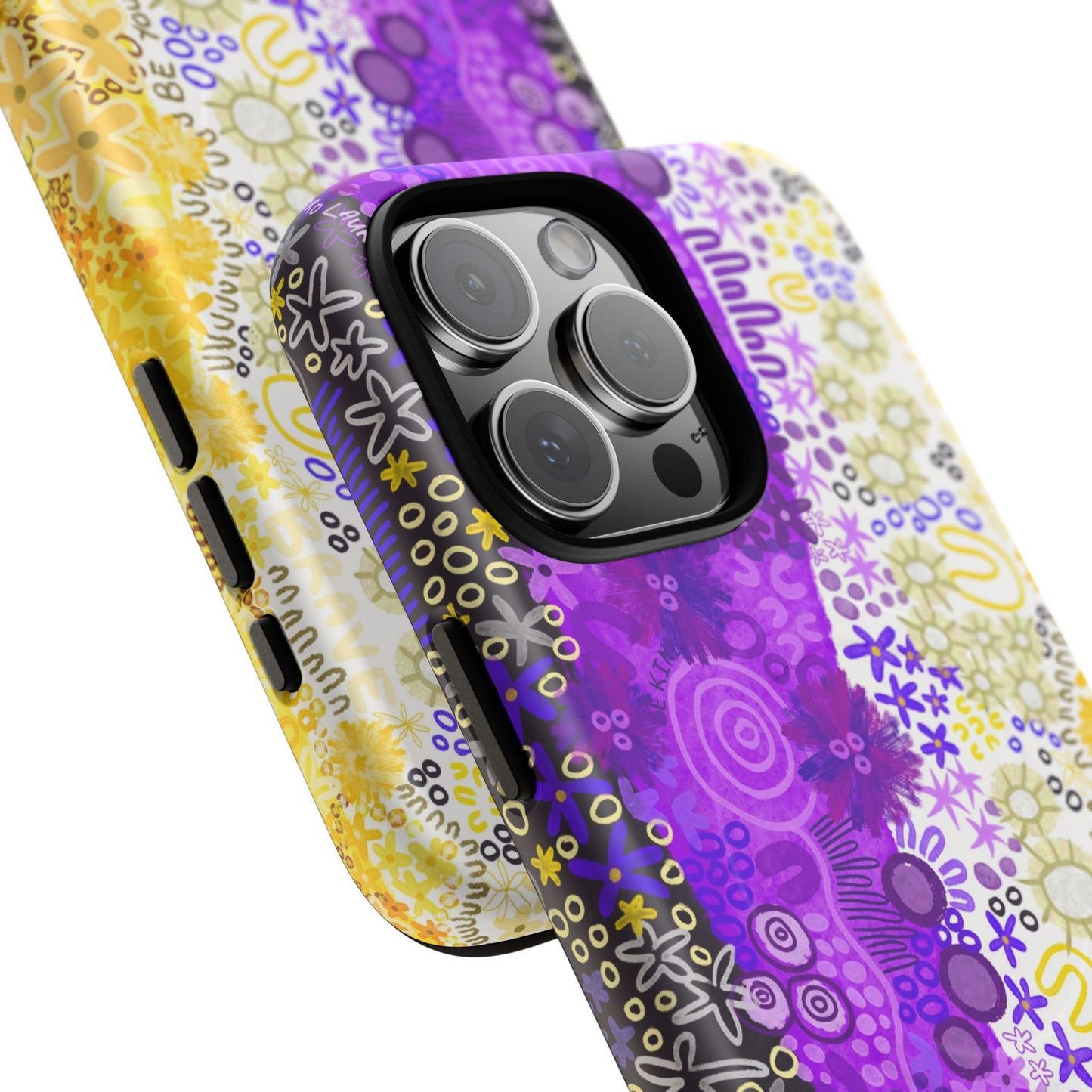 Aboriginal Art | Be yourself | Non-Binary Flag”Pride Flag | Tough Mag Safe Case