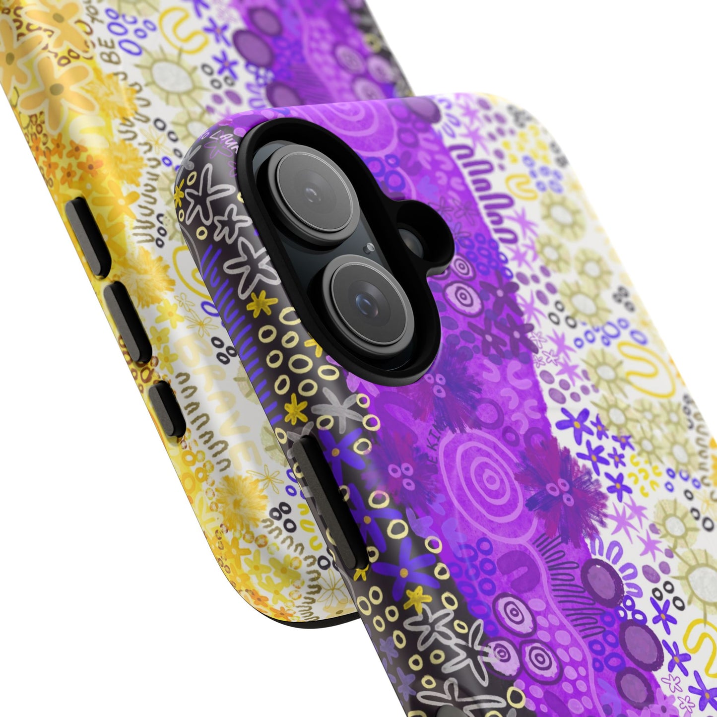 Aboriginal Art | Be yourself | Non-Binary Flag”Pride Flag | Tough Mag Safe Case