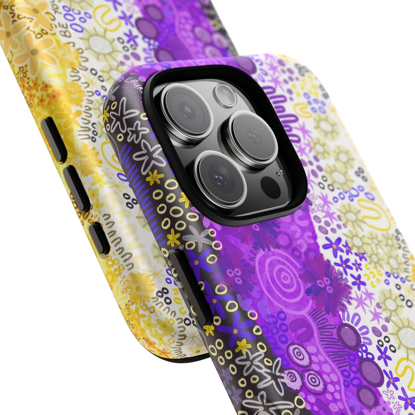 Aboriginal Art | Be yourself | Non-Binary Flag”Pride Flag | Tough Mag Safe Case