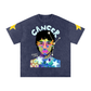 Cancer | Star Sign Astrology Art | Graphic Snow Washed Oversized Cotton T-Shirt