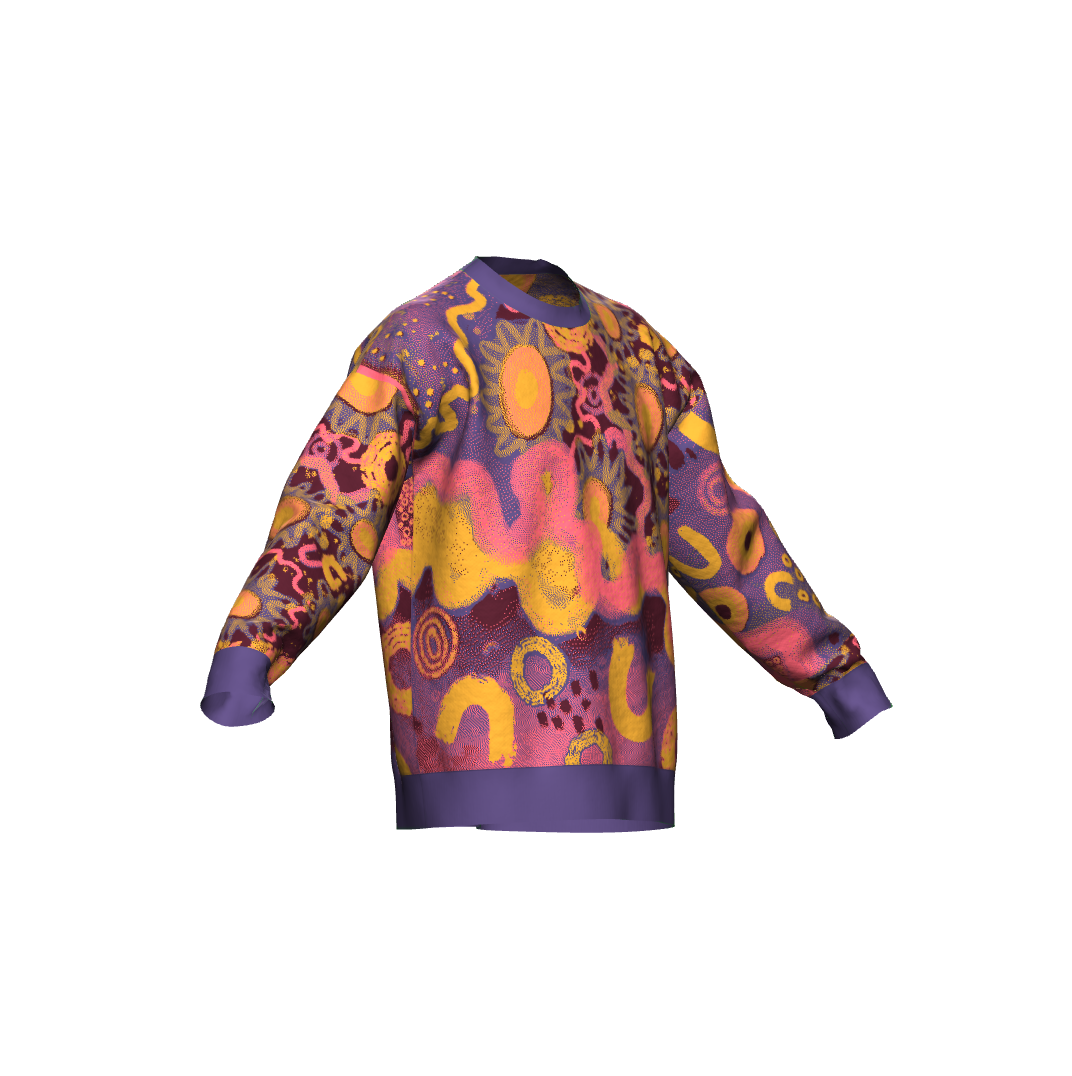 Aboriginal Art |  Evoking Emotion | Unisex Knit Sweater "Pullover"