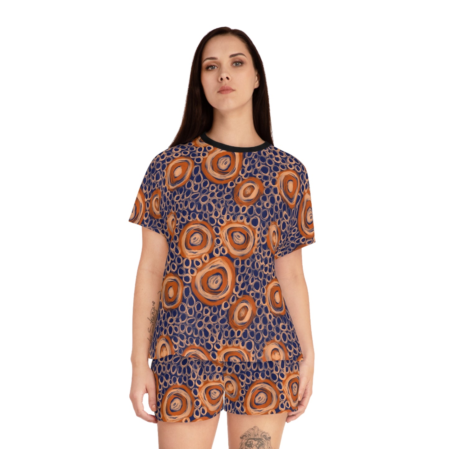 Aboriginal Art Women's Pajama Set — By the water