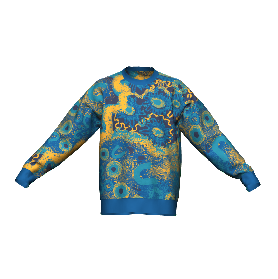 Aboriginal Art | Evoking Emotion | Unisex Knit Sweater "Pullover"