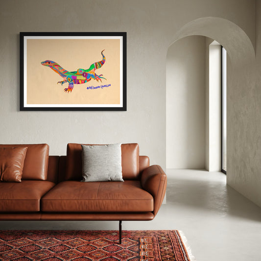 Abstract Expressionism Art | Goanna | Fierce and Fearless Collection | Art Print