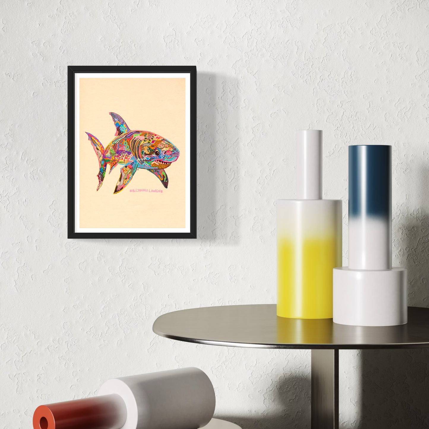 Abstract Expressionism Art | Great White Shark | Fierce and Fearless Collection | Art Print