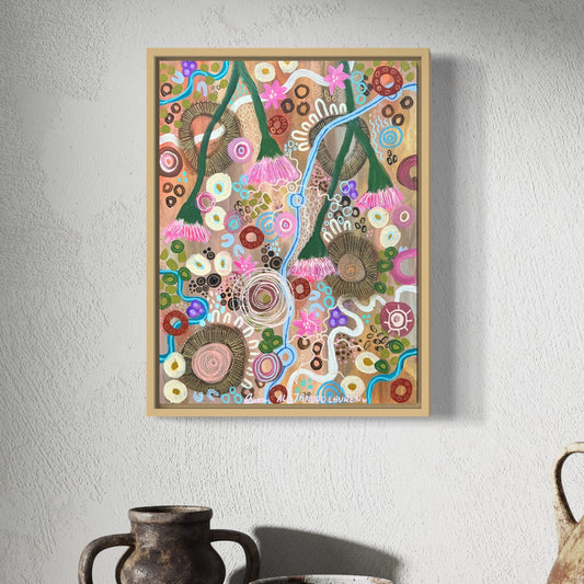 Aboriginal Art | Among the Flowers | Original Painting 30 x 40 cm