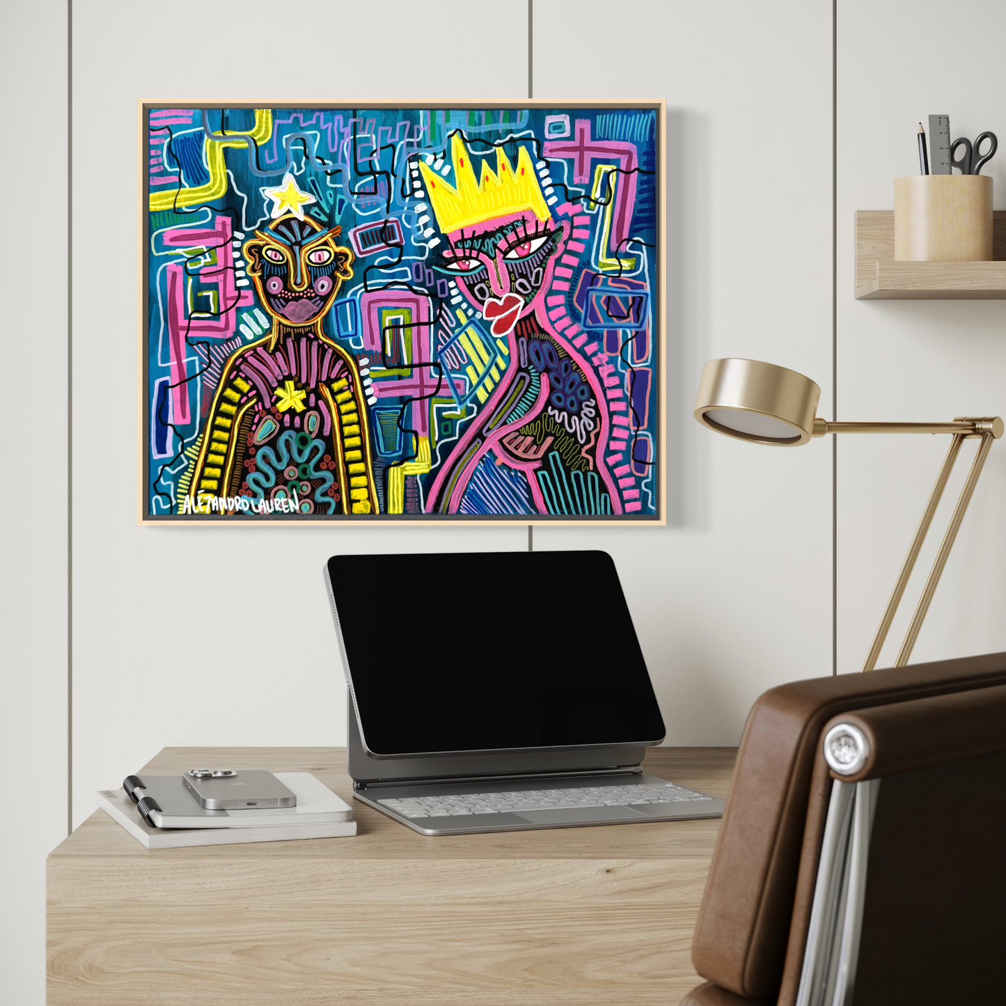 Abstract Art | Star Driver and Passenger Princess | Original Painting 40 x 50cm