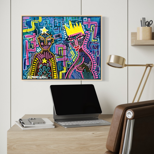 Abstract Art | Star Driver and Passenger Princess | Original Painting 40 x 50cm
