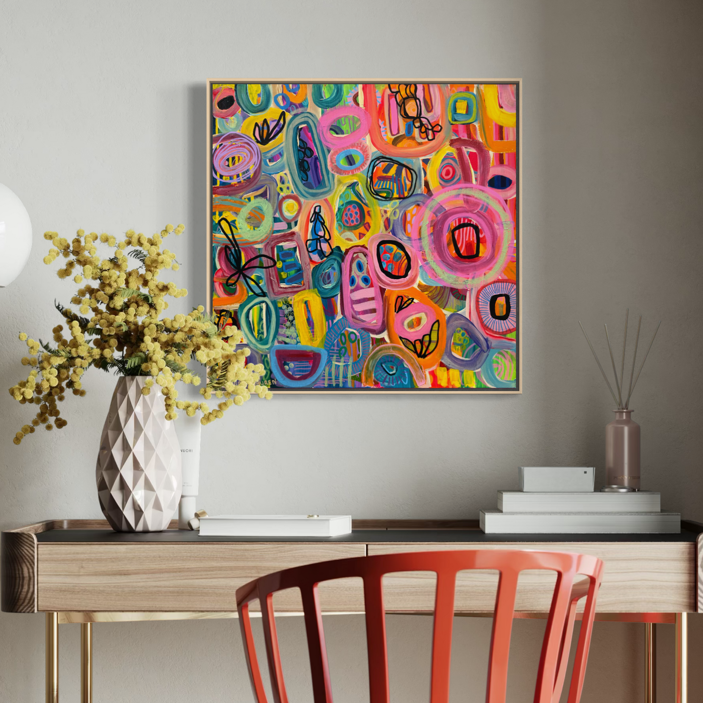 Abstract Art | Searching for optimism | Original Painting 52 x 52cm