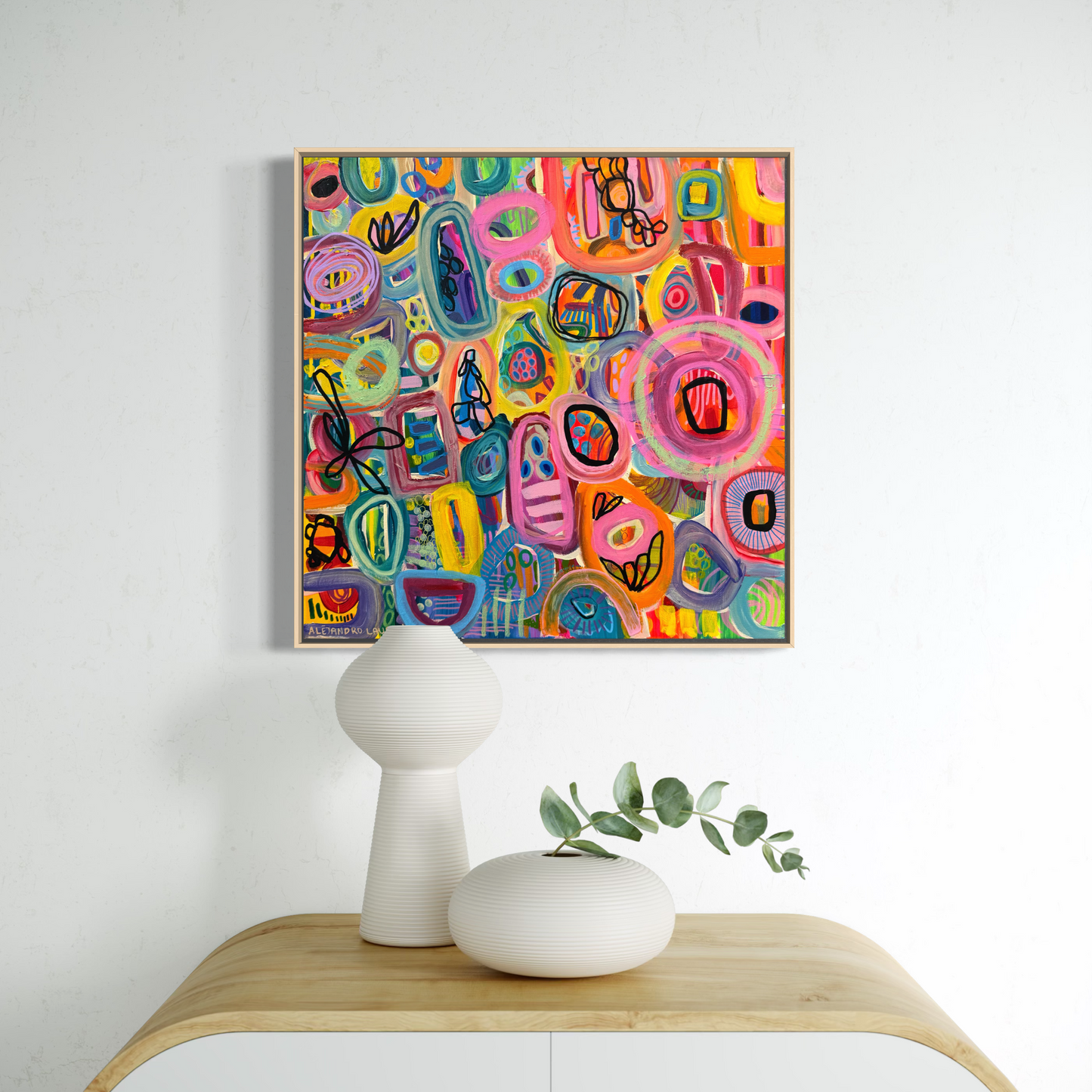 Abstract Art | Searching for optimism | Original Painting 52 x 52cm