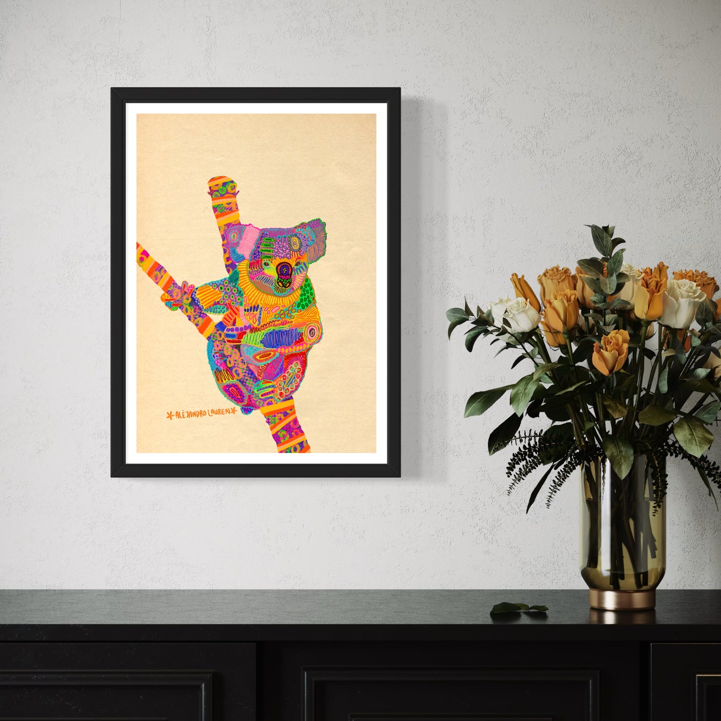 Abstract Expressionism Art | Koala | Fierce and Fearless Collection | Art Print