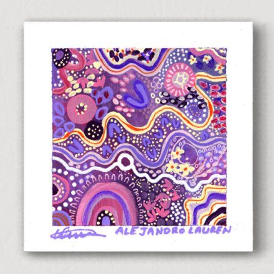Aboriginal Art |  Amethyst Cloud 20x20 | Original Painting