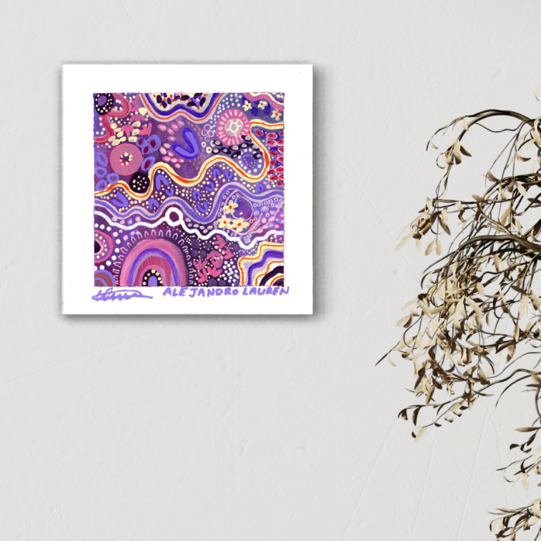 Aboriginal Art |  Amethyst Cloud 20x20 | Original Painting