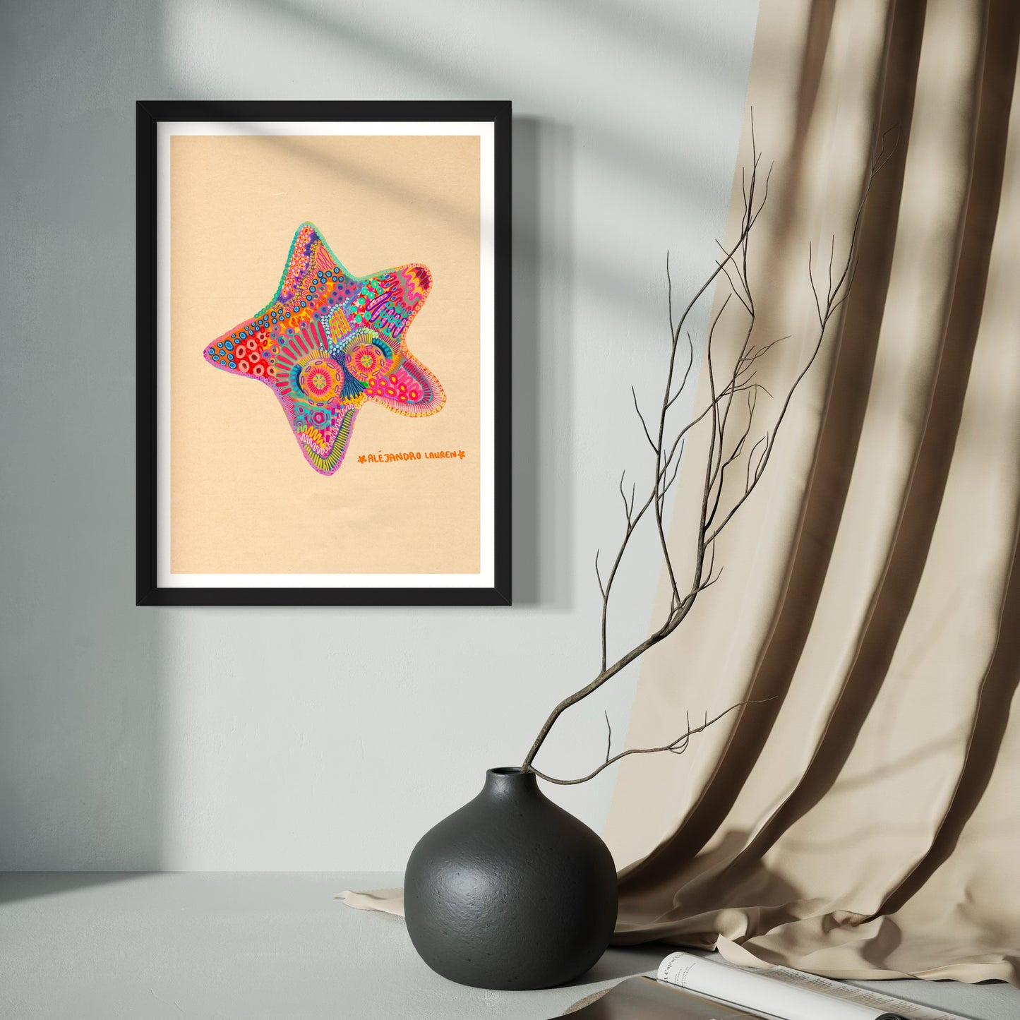 Abstract Expressionism Art | Starfish | Fierce and Fearless Collection | Art Print