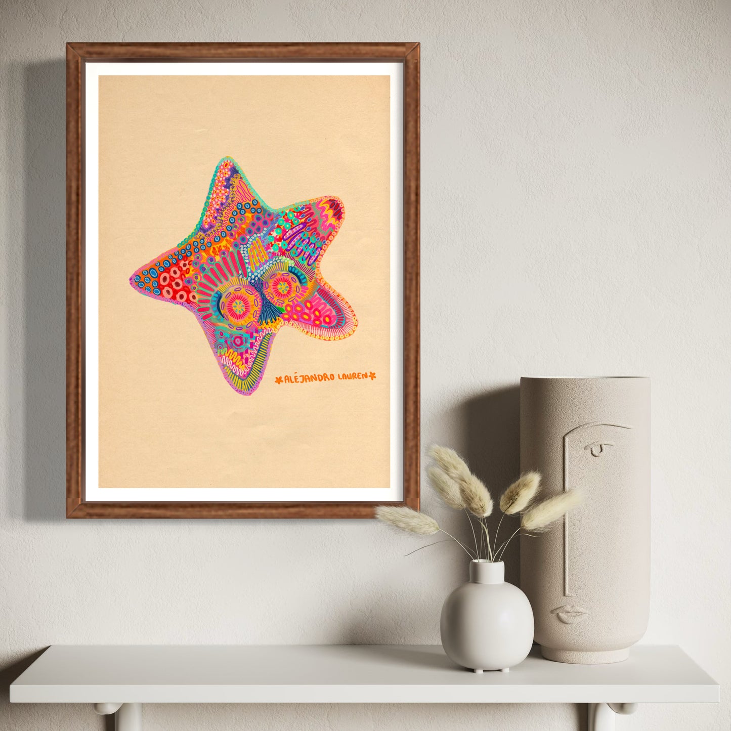 Abstract Expressionism Art | Starfish | Fierce and Fearless Collection | Art Print