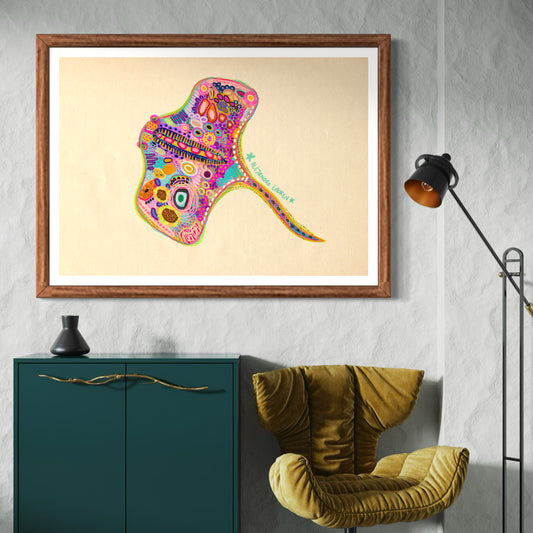 Abstract Expressionism Art | Stingray | Fierce and Fearless Collection | Art Print