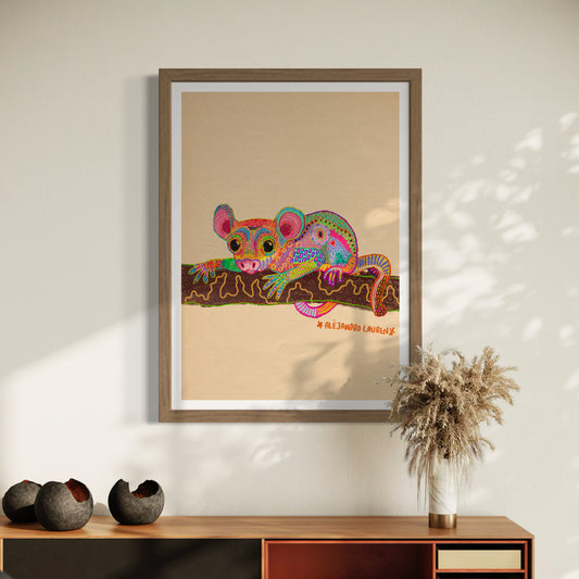 Abstract Expressionism Art | Sugar Glider | Fierce and Fearless Collection | Art Print