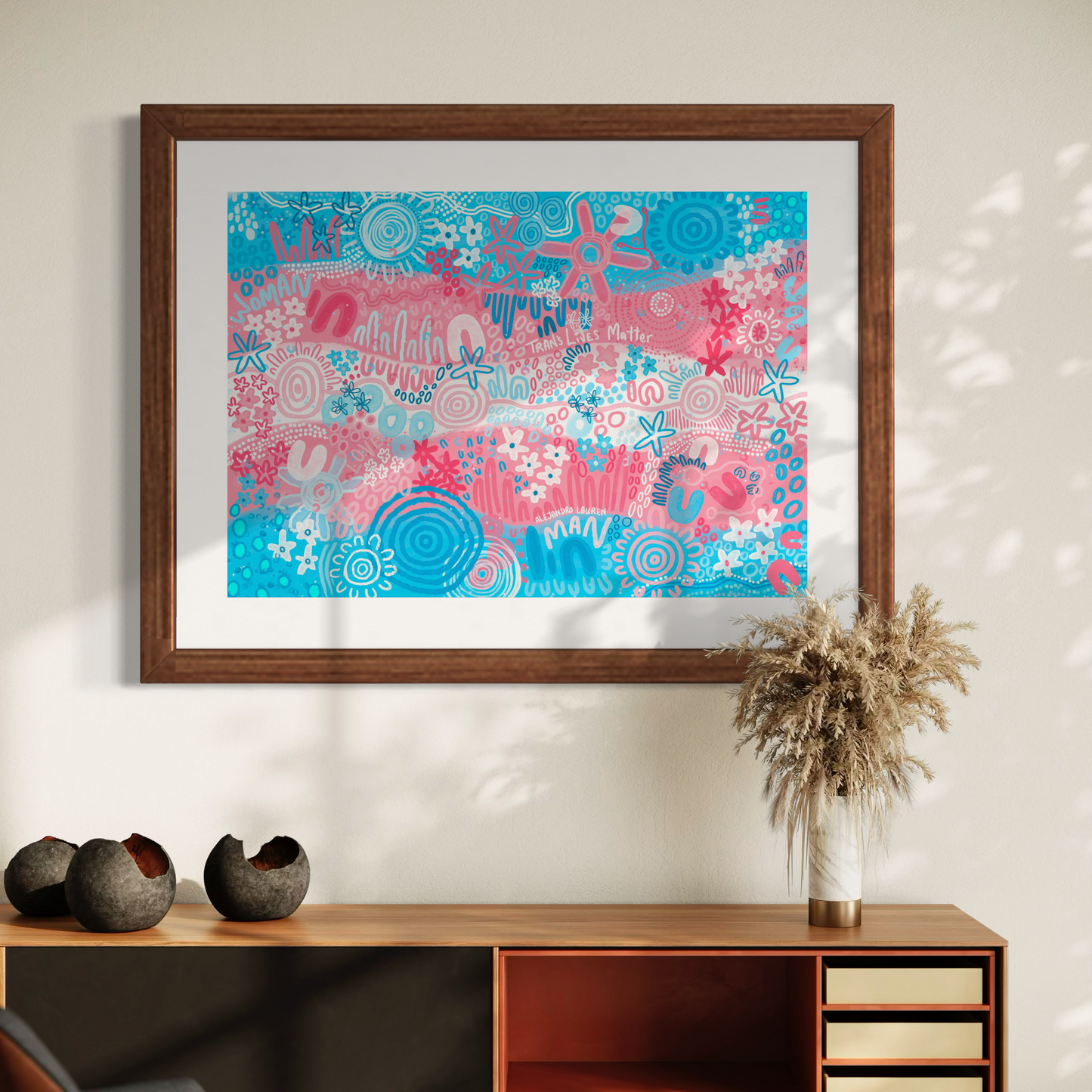 Aboriginal Art | Trans Flag | Art Print