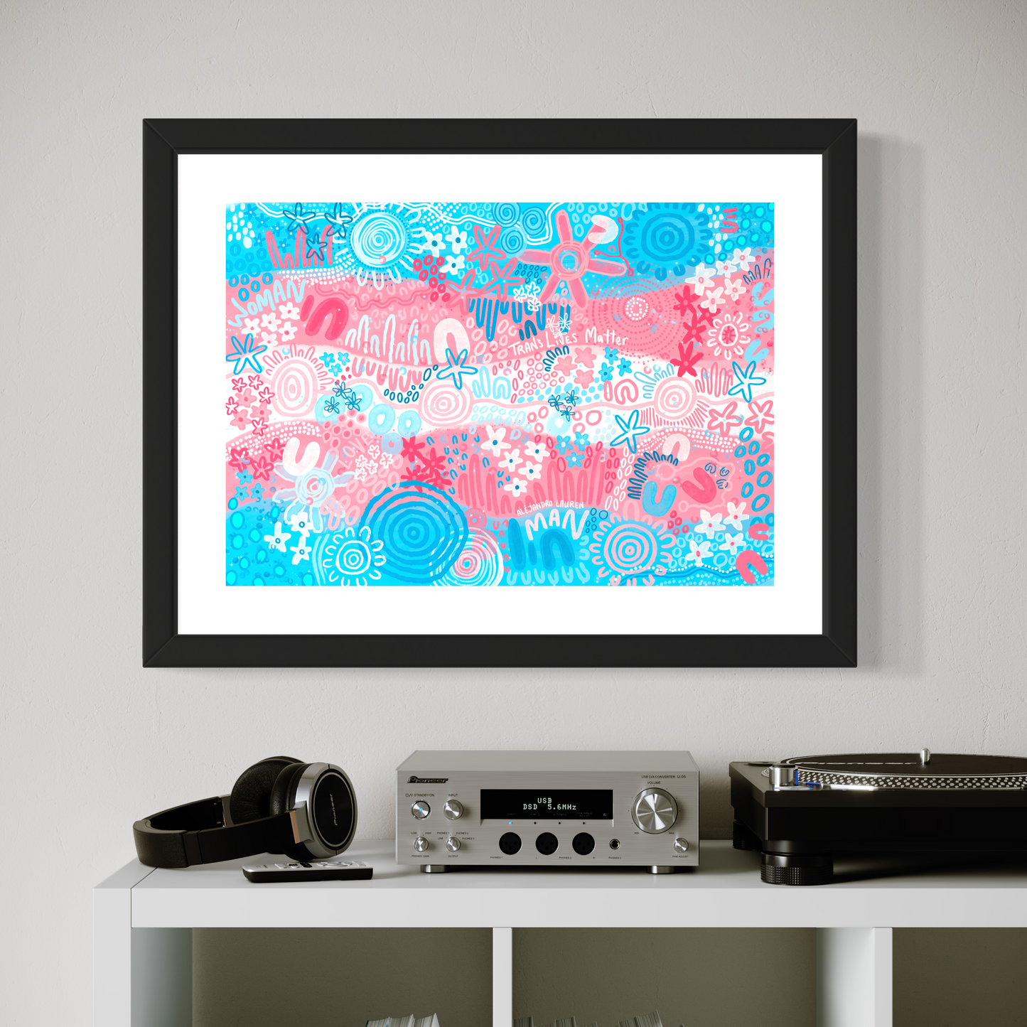 Aboriginal Art | Trans Flag | Art Print