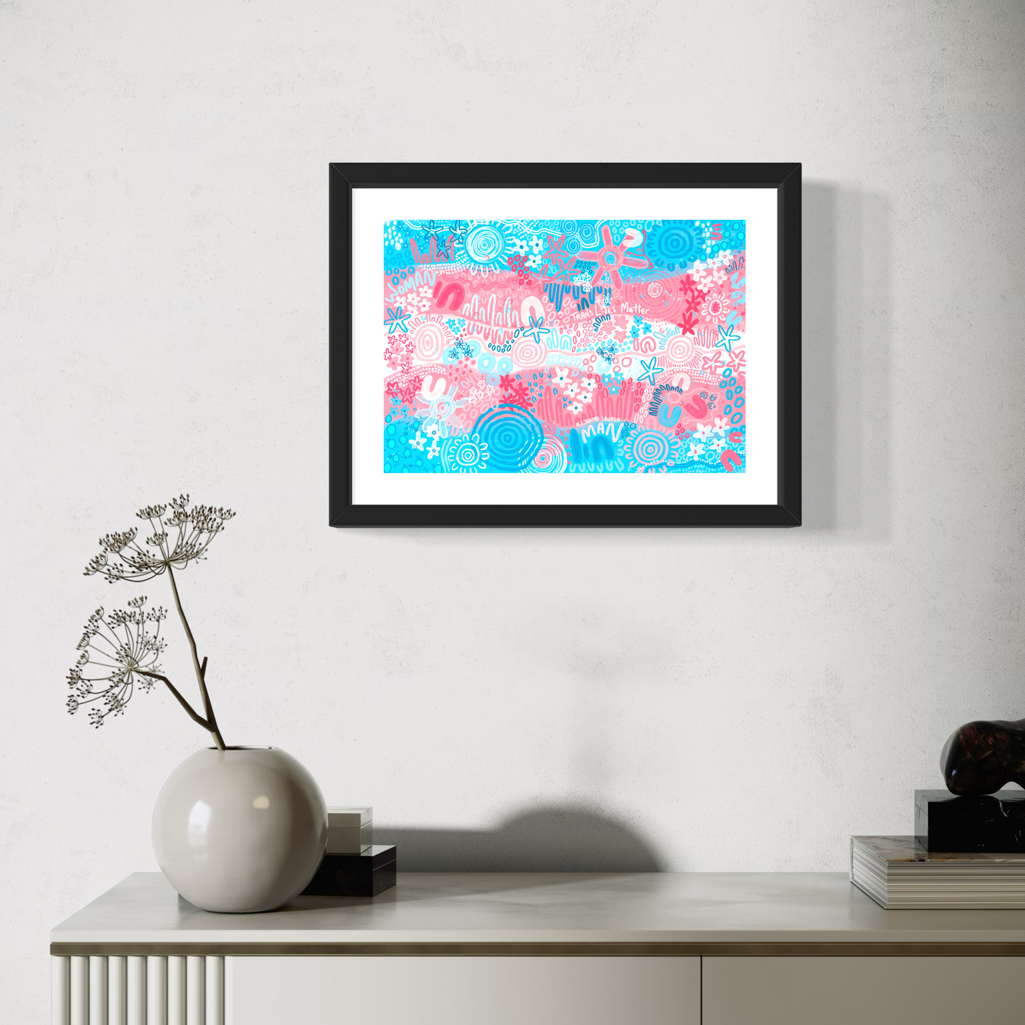 Aboriginal Art | Trans Flag | Art Print