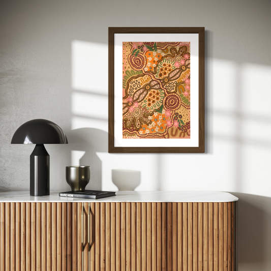 Aboriginal Art | Bush Walking | Art Print