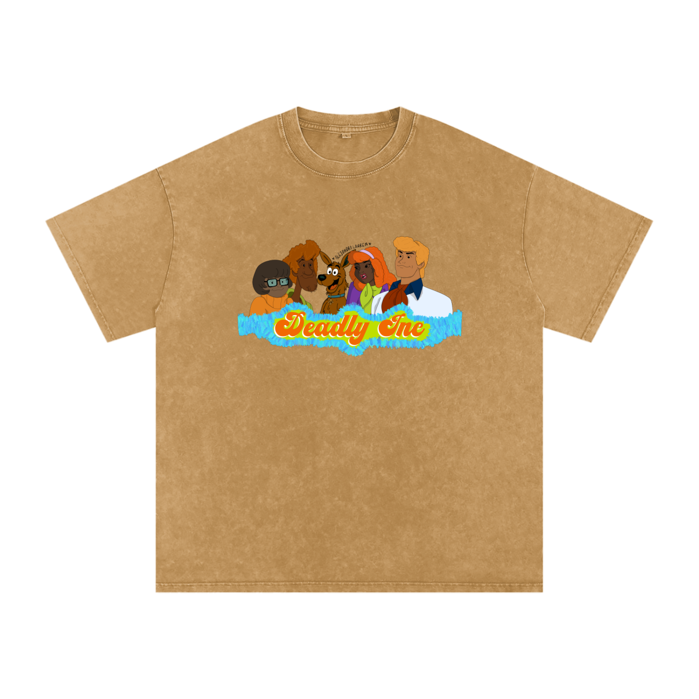 Aboriginal Art | “Deadly Inc” Scooby Roo & the Crew | Streetwear Unisex 100% Cotton Loose Basic Tee