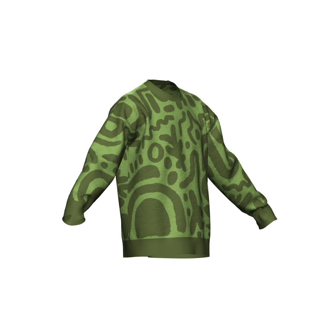 Sentimental Shapes | Groovy in Green | Unisex Knit Sweater "Pullover"