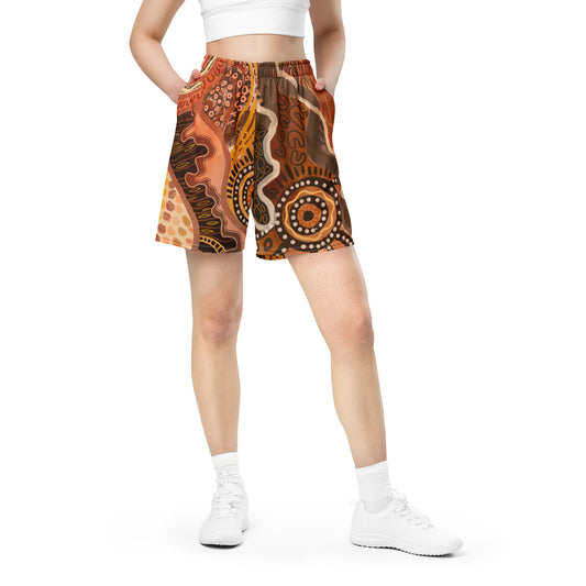 Aboriginal Art | The Climb | Unisex Mesh Shorts