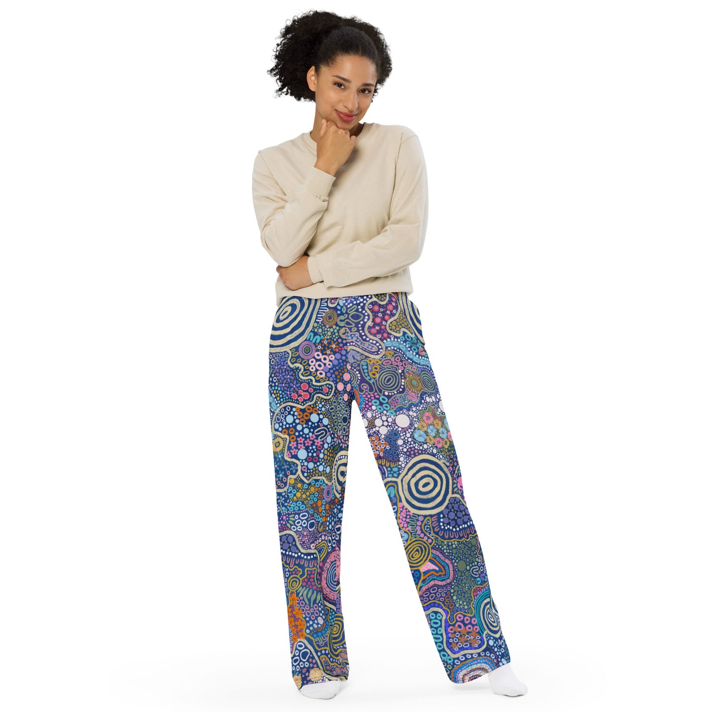 Aboriginal Art | Community | Unisex Wide-leg Pants