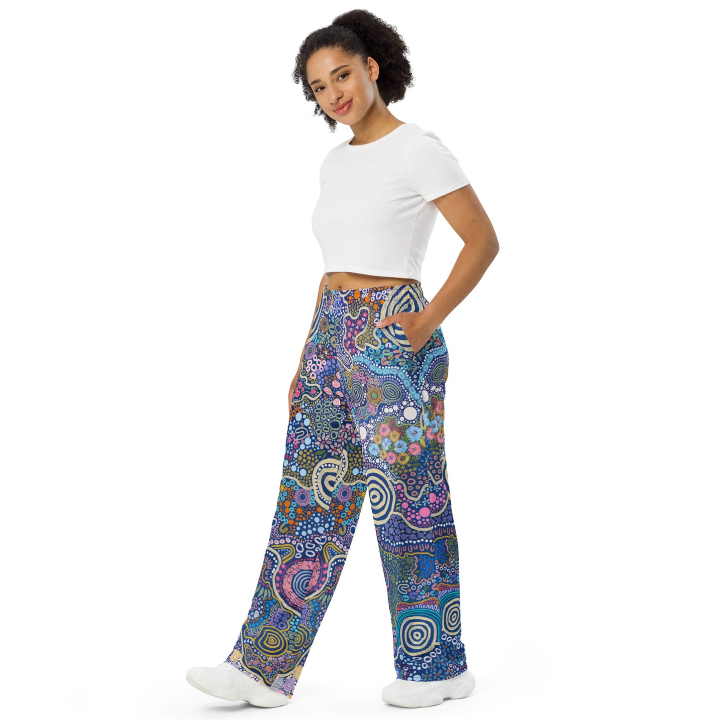 Aboriginal Art | Community | Unisex Wide-leg Pants