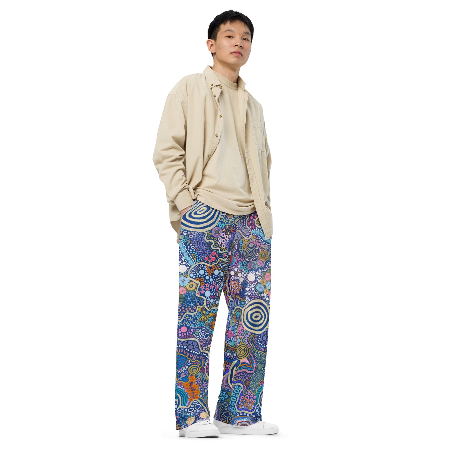 Aboriginal Art | Community | Unisex Wide-leg Pants