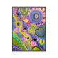 City Lights framed original Aboriginal acrylic painting by Aléjandro Lauren, 30 x 40 cm, featuring colourful abstract patterns