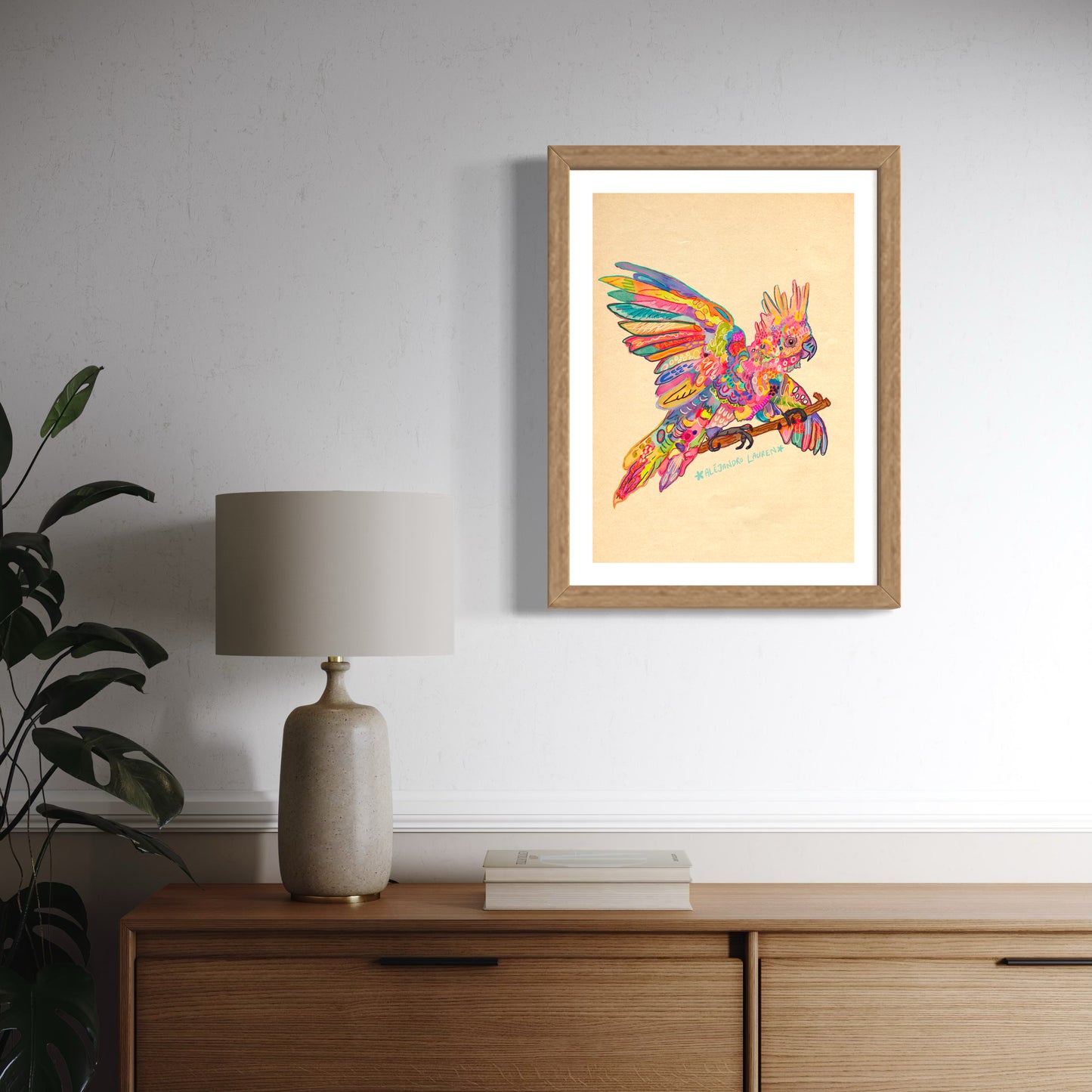 Abstract Expressionism Art | Cockatoo | Fierce and Fearless Collection | Art Print