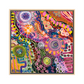 Colour Chaos framed original Aboriginal acrylic painting by Aléjandro Lauren, 30 x 30 cm, filled with vivid layered abstract patterns