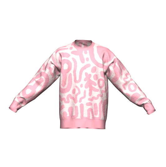 Sentimental Shapes | Pretty in Pink | Unisex Knit Sweater "Pullover"