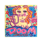 Doom Scroll original painting by Aléjandro Lauren, a colourful 25 x 25 cm artwork about social media scrolling