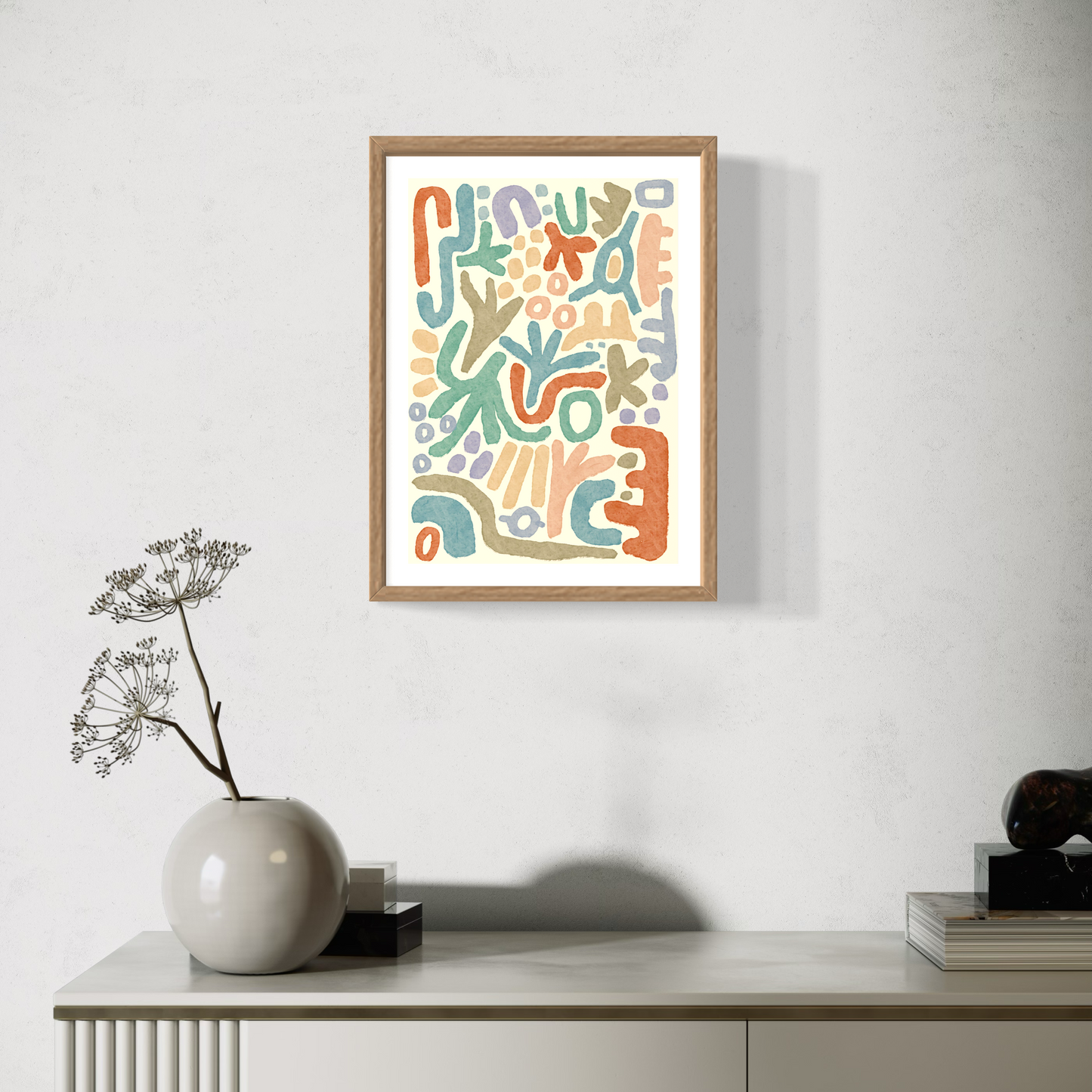 Abstract Expressionism Art | Embrace | Sentimental Shapes | Art Print