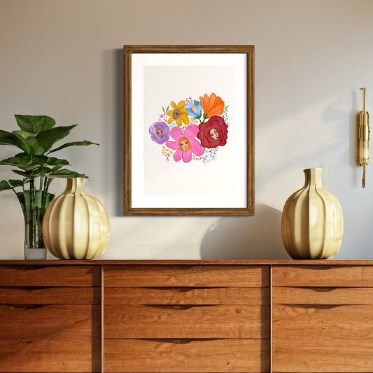 Flower Art | Blooming Together | Art Print