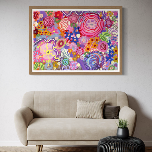 Aboriginal Art | Flowers in the Meadow | Limited Release