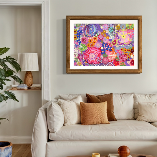 Aboriginal Art | Flowers in the Meadow | Limited Release