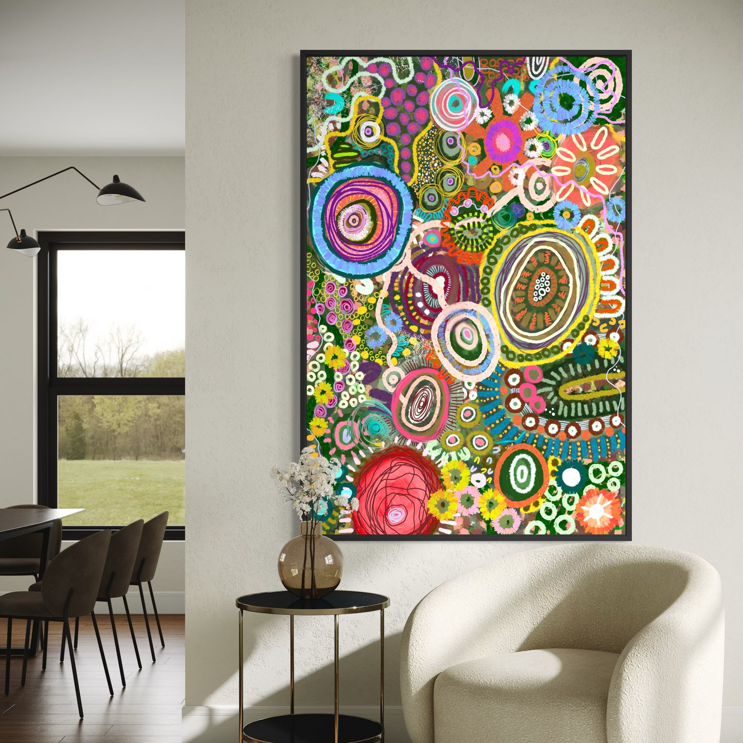 Gabar Gabar Yirrayirra  Birramal Dhaagun (Greenbush Land) | Aboriginal Art | Limited Premimum Framed Canvas Prints (Copy)