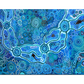 Go with the Flow original Aboriginal painting by Aléjandro Lauren in blue and turquoise tones