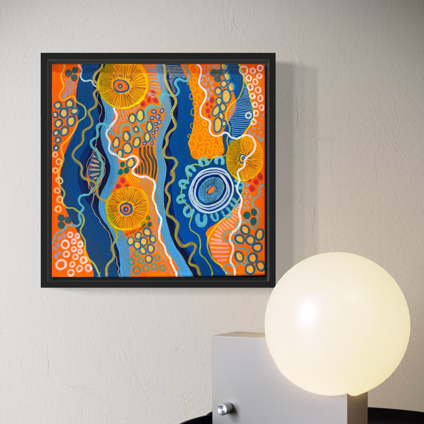 Aboriginal Art | Go With The Flow | 30 x 30 cm | Original Painting