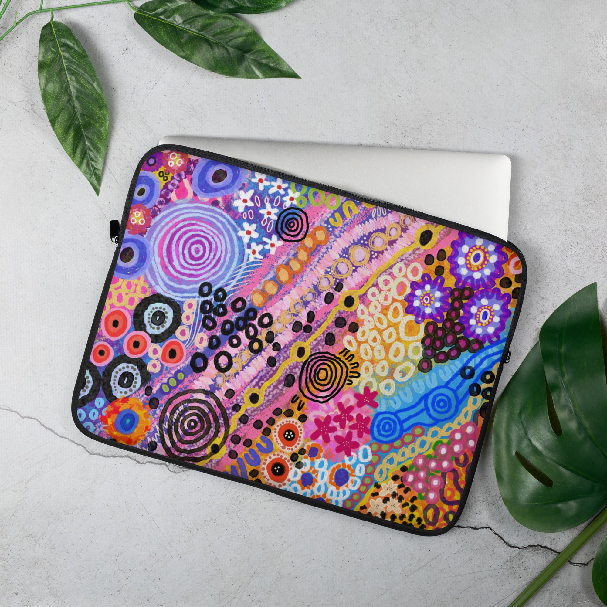 Aboriginal Artwork | Happiness | Laptop Sleeve – Alejandro Lauren